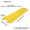 Rubber Speed Bump, Heavy Duty Speed Bump Cable Protected Ramp, Wear Resistant Driveway Bumper, Suitable for School Parking Lot Entrance view 2
