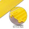 Rubber Speed Bump, Heavy Duty Speed Bump Cable Protected Ramp, Wear Resistant Driveway Bumper, Suitable for School Parking Lot Entrance view 3