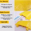 Rubber Speed Bump, Heavy Duty Speed Bump Cable Protected Ramp, Wear Resistant Driveway Bumper, Suitable for School Parking Lot Entrance view 4