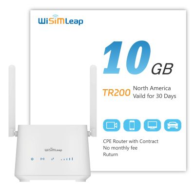 4G WiFi Router Cat 6 with Sim Card Slot Homefi Global vSIM CPE Wireless Network and Wired Broadband Mutual Backup Internet Gaming Router 10GB for North America