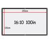 100" 120" Projection Screen Portable Projector Screen for Indoor Outdoor 16:10 16:9 4:3 HD Wrinkle Free Movie Screen for Home Theater, Party Camping(16:10,100in) view 2