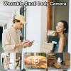 Camnoon 4K Body Camera with Audio and Video Recording Wearable Body Cam Mini Video Camera with Magnetic Back Clip 180 Rotatable Lens Motion Detection for Law Enforcement Delivery Personal Traveling view 4