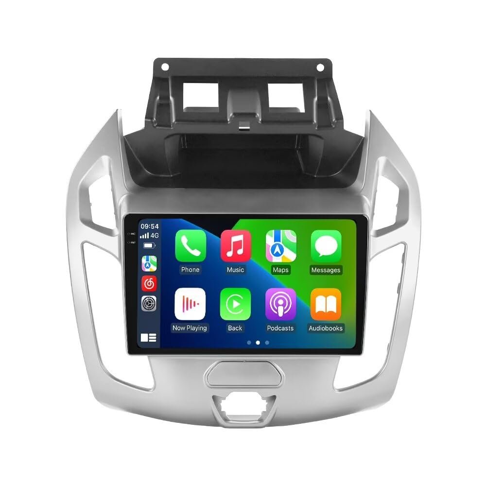 2+32GB 8Core Android Car Radio for Ford Transit 2015-2019 9" IPS Touch Screen Built-in Car-Play Android Auto/GPS Navigation/SWC/DSP/Rear View (Silver)