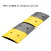 2 Piece Rubber Speed Bump, Heavy Duty Speed Bump Cable Protected Ramp, Wear Resistant Driveway Bumper, Suitable for Asphalt Concrete Gravel Driveway view 3