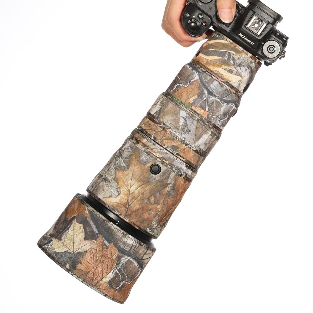 CHASING BIRDS Lens Camouflage Waterproof Coat for Nikon Z 600mm f/6.3 VR S Rainproof Lens Protective Cover Version IV (Forest Camouflage, with 2.0X TC)