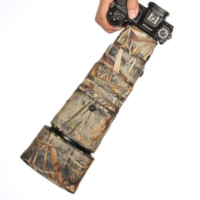 CHASING BIRDS Lens Camouflage Waterproof Coat for Nikon Z 600mm f/6.3 VR S Rainproof Lens Protective Cover Version IV (New Reed Camouflage, with 1.4X and 2.0X TC)