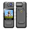 Camnoon 4K Body Camera with Audio and Video Recording Wearable Body Mini Video Camera 180 Rotatable Lens Night Vision Motion Detection with Back Clip for Law Enforcement Delivery Personal Traveling view 1