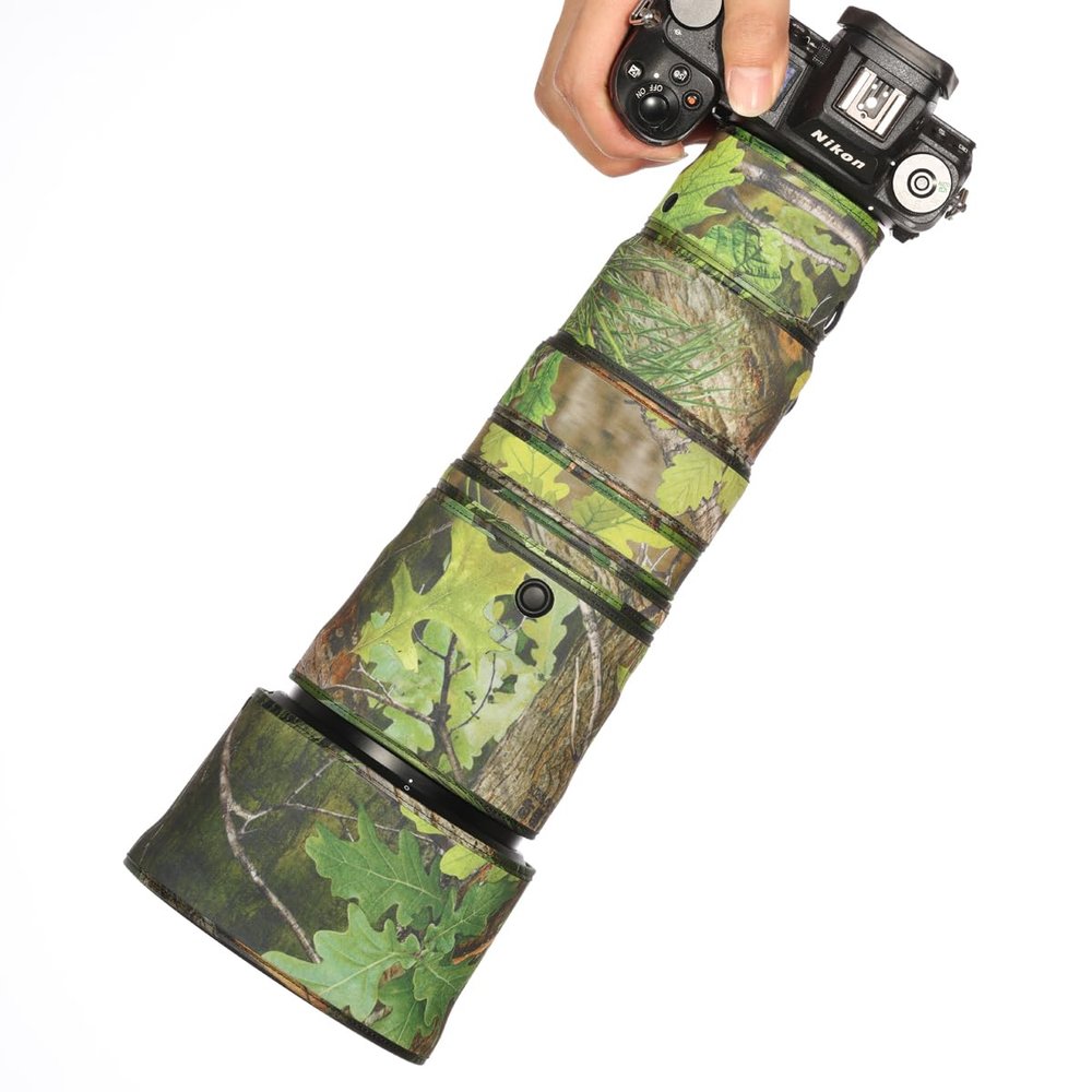 CHASING BIRDS Lens Camouflage Waterproof Coat for Nikon Z 600mm f/6.3 VR S Rainproof Lens Protective Cover Version IV (Jungle Camouflage, with 2.0X TC)