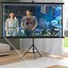 60/72/84/100inch Portable Projector Screen with Tripod,16:9 HD,Adjustable Screen,Wall Mount Movies Screen for Home Theater,Business Presentation(60inch) view 2