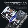 Camnoon 4K Body Camera with Audio and Video Recording Wearable Body Cam Mini Webcam 180 Rotatable Lens IR Night Vision One-Key Alarm with Mini Tripod for Law Enforcement Delivery Personal Traveling view 4