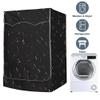 XvuaTeIw 210DWaterproof Case Silver Coating Washing Machine Cover Sunscreen Front Load Laundry Dryer Covers Washing Machine Cover(Black,60x50x85cm) view 3