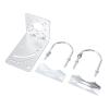 Antenna Pole Mount Bracket Kit, Iron L Shaped Mount for Satellite Internet, Easy Installation on Ground Wall Roof, Adjustable for Optimal Signal, Sturdy and Sturdy view 1