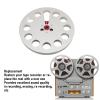 Empty Tape Reel, 1/4 7 Inch Aluminum Metal Reel, Aluminum Alloy Universal Open Reel Sound Tape Empty Take Up Reel, for Revox Studer Universal Opening Machine Parts (Silver) view 2