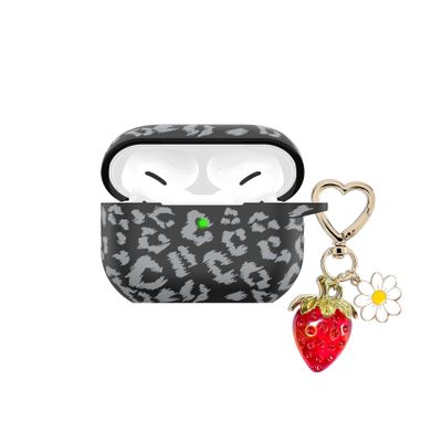 AGAOSH for Airpods Pro 2nd Generation Case, Strawberry Charm Keychain, Kawaii Heart Flower Daisy Key Chains