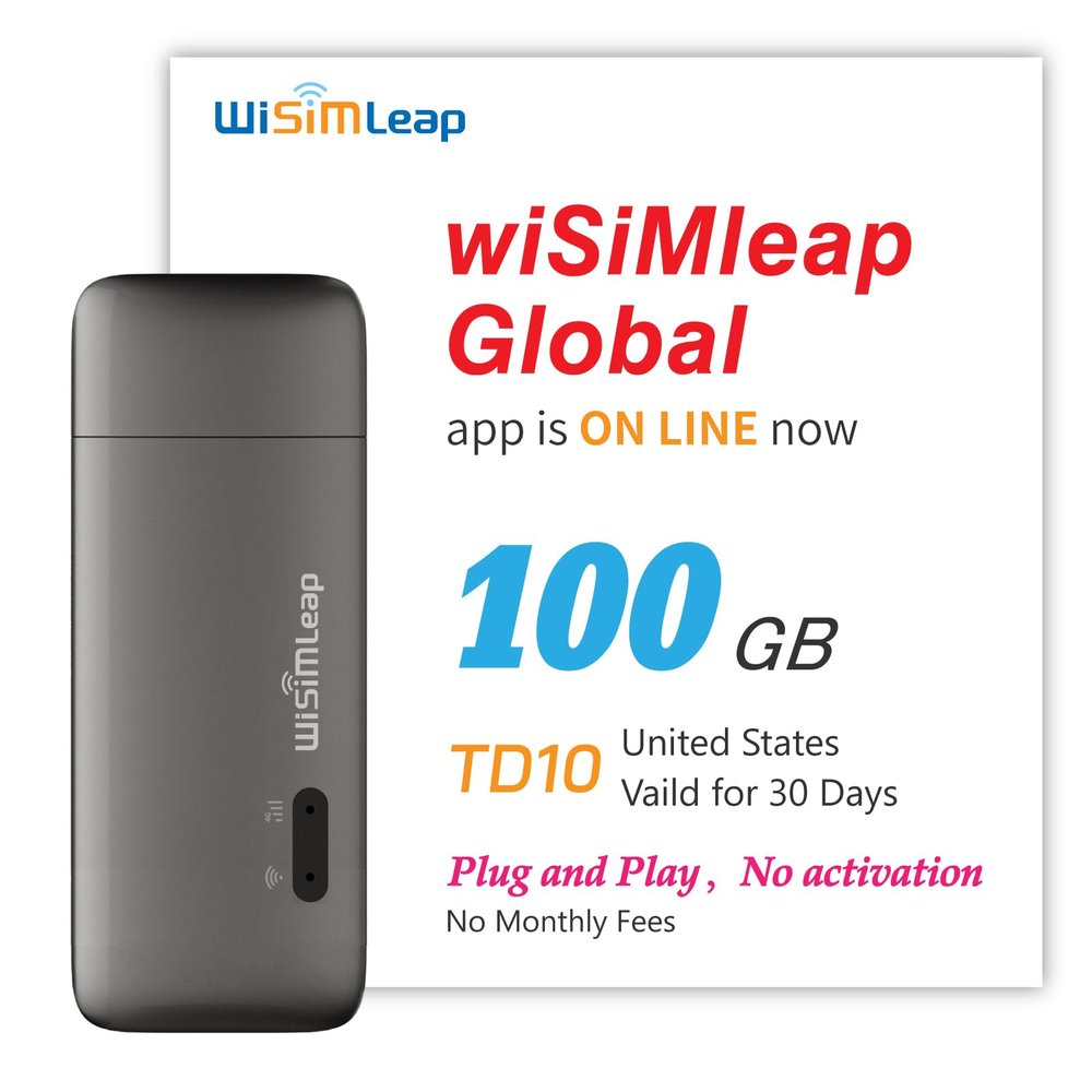 4G LTE Portable WiFi Hotspot for Travel No SIM Required, No Contract, Pocket Router Road Trips & Vehicles Works in 150+ Countries 100GB Data for USA Plug and Play Just for iOS Phone