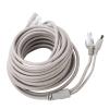 Cat 5 Cable & Power Extension Two in One, 20M RJ45+DC Ethernet IP Cameras & NVR, Suitable for 10Mbps/100Mbps Network, RJ45 with 2.1X Power Extension view 4