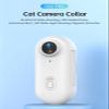 Yoidesu Cat Camera Collar, 4K 30FPS 8MP Pet Dog Collar Camera, 120 Wide Angle Magnetic Action Camera, Wearable Body Camera with Back Clip for Outdoor Sports Vlogging (White) view 2