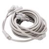 Cat 5 Cable & Power Extension Two in One, 20M RJ45+DC Ethernet IP Cameras & NVR, Suitable for 10Mbps/100Mbps Network, RJ45 with 2.1X Power Extension view 1