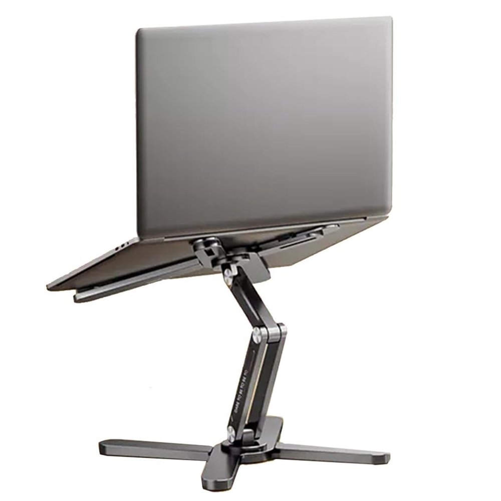 5JJJLOOOPP Adjustable Tablet Holder with 360 Rotating Base Aluminum Computer Stand Portable Laptop Stand Folding Laptop Stand for 8-16 Inch Laptops (Color : /Silver) (/Gray)