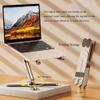 5JJJLOOOPP Adjustable Tablet Holder with 360 Rotating Base Aluminum Computer Stand Portable Laptop Stand Folding Laptop Stand for 8-16 Inch Laptops (Color : /Silver) (/Gray) view 2