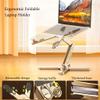 5JJJLOOOPP Adjustable Tablet Holder with 360 Rotating Base Aluminum Computer Stand Portable Laptop Stand Folding Laptop Stand for 8-16 Inch Laptops (Color : /Silver) (/Gray) view 4