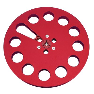 1/4 7 Inch Empty Tape Reel, 11 Holes Universal Open Reel Sound Tape Empty Reel, Aluminum Alloy Take Up Reel to Reel for Tape Recorder, Universal Opening Machine Part (Red)