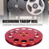 1/4 7 Inch Empty Tape Reel, 11 Holes Universal Open Reel Sound Tape Empty Reel, Aluminum Alloy Take Up Reel to Reel for Tape Recorder, Universal Opening Machine Part (Red) view 2