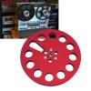1/4 7 Inch Empty Tape Reel, 11 Holes Universal Open Reel Sound Tape Empty Reel, Aluminum Alloy Take Up Reel to Reel for Tape Recorder, Universal Opening Machine Part (Red) view 4