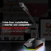 BESTonZON 1pc Bendable RGB USB Microphone for Video Conferences and Voice Chat Mini Desktop Mic Effects Drive Design for Home Office and Streaming Use view 4