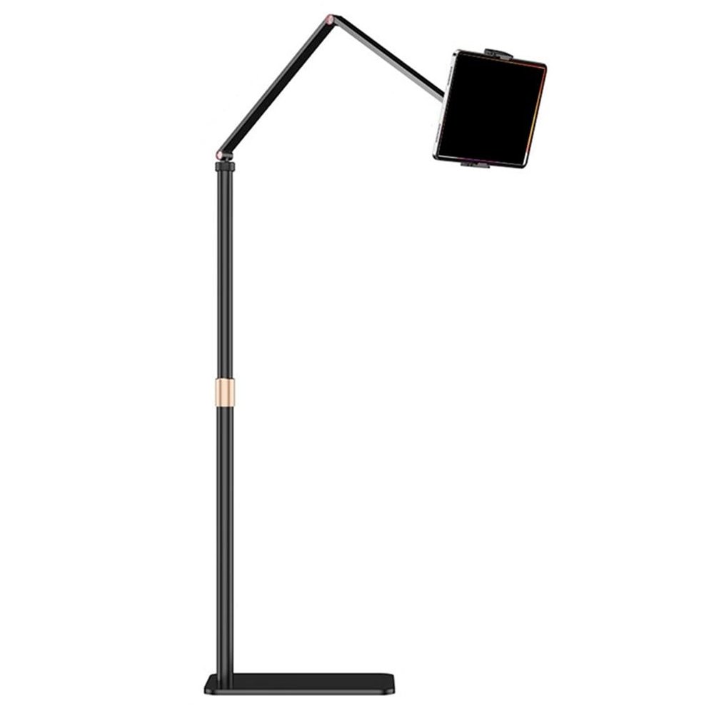 5JJJLOOOPP Tablet Floor Stand Swivel Metal Tablet Stand Top Cover Bed Phone Stand Adjustable Height Arm Telescopic Stand Smartphone Holder for 4.7~13 Inch Devices