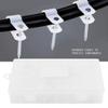 Nylon Plastic P Fasteners Clips Clamps Kit, 200 Pieces in Assorted Sizes, Supplied in Storage Box (White) view 2