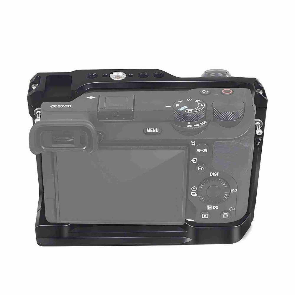 Camera Cage Compatible with Sony A6700 Compatible with DJI RS4Pro Stabilizer,Built-in Threaded Holes, Cold Shoe and Quick Release Plate (a6700 cage)