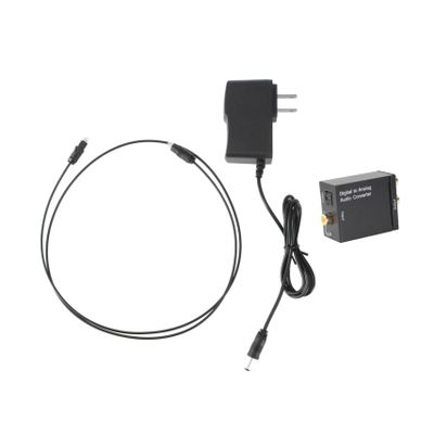 Hemobllo Audio Converter Digital to Analog to Optical Spdif Lightweight for Tv DVD Plasma Amps Easy Installation No Headphone Jack