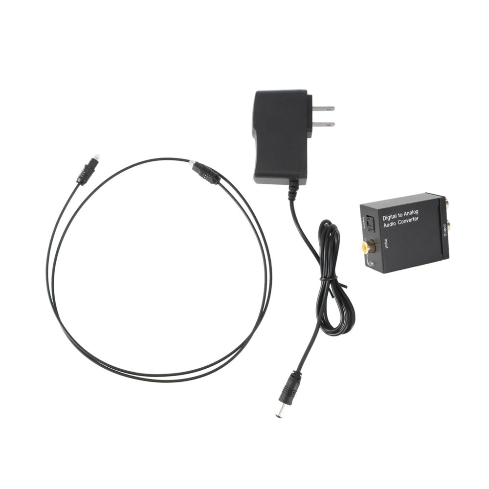 Hemobllo Audio Converter Digital to Analog to Optical Spdif Lightweight for Tv DVD Plasma Amps Easy Installation No Headphone Jack