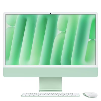 Apple 2024 iMac All-in-One Desktop Computer with M4 chip with 10-core CPU and GPU: Built for Apple Intelligence, 24-inch Retina Display, 16GB Unified Memory, 256GB SSD Storage, Green