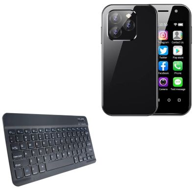 BoxWave Keyboard Compatible with Sudroid XS14 Pro - SlimKeys Bluetooth Keyboard, Portable Thin with Chiclet-Style Keys - Jet Black