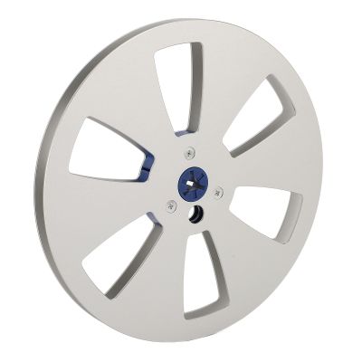 1/4 7 inch Empty Take Up Reel to Reel Hub 6 Holes, 1/4 7 Inch Nab Aluminum Metal Reel Empty Tape Reel for Recording Open Reel Takeup Reel Machine Parts (Silver)