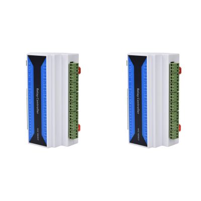 2pcs Remote Control Module Relay 8 Channel Network High Anti Interference Industrial Grade Ethernet to RS485 for Power Supply with 10 Client Connections Way