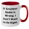 Amateur Radio Enthusiast Funny Coffee Mugs If Amateur Radio Is Wrong I Don't Want To Be Right Christmas Unique Gifts for Radio Operators from Santa view 2