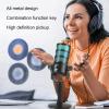 Asixxsix Condenser Microphone, Clear Sound, Ambient Light, Adjustable Volume Control, HiFi Chip, USB Computer Microphone for Recording, Live Streaming, Gaming view 2