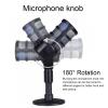 Asixxsix Condenser Microphone, Clear Sound, Ambient Light, Adjustable Volume Control, HiFi Chip, USB Computer Microphone for Recording, Live Streaming, Gaming view 3