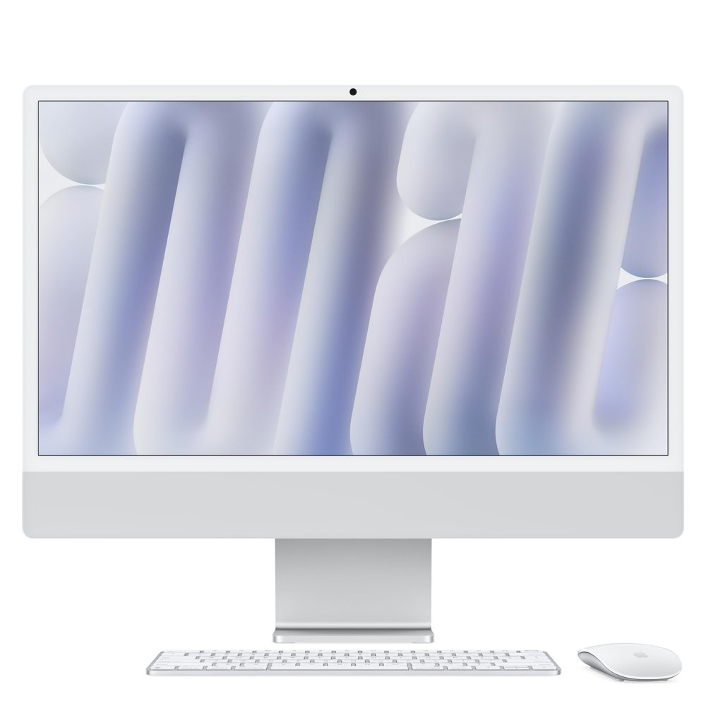Apple 2024 iMac All-in-One Desktop Computer with M4 chip, 10-core CPU and GPU: Built for Apple Intelligence, 24-inch Display, Nano-Texture Glass, 16GB Unified Memory, 256GB SSD Storage, Silver