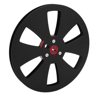 7 inch 1/4 Empty Take Up Reel to Reel Hub, 1/4 7 Inch Nab Aluminum Metal Reel 6 Holes Empty Tape Reel for Recording Open Reel Takeup Reel Machine (Black)