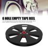 7 inch 1/4 Empty Take Up Reel to Reel Hub, 1/4 7 Inch Nab Aluminum Metal Reel 6 Holes Empty Tape Reel for Recording Open Reel Takeup Reel Machine (Black) view 2