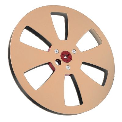 7 inch 1/4 Empty Take Up Reel to Reel Hub, 1/4 7 Inch Nab Aluminum Metal Reel 6 Holes Empty Tape Reel for Recording Open Reel Takeup Reel Machine (Gold)