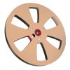 7 inch 1/4 Empty Take Up Reel to Reel Hub, 1/4 7 Inch Nab Aluminum Metal Reel 6 Holes Empty Tape Reel for Recording Open Reel Takeup Reel Machine (Gold) view 1