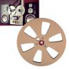 7 inch 1/4 Empty Take Up Reel to Reel Hub, 1/4 7 Inch Nab Aluminum Metal Reel 6 Holes Empty Tape Reel for Recording Open Reel Takeup Reel Machine (Gold) view 2