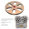 7 inch 1/4 Empty Take Up Reel to Reel Hub, 1/4 7 Inch Nab Aluminum Metal Reel 6 Holes Empty Tape Reel for Recording Open Reel Takeup Reel Machine (Gold) view 3
