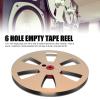 7 inch 1/4 Empty Take Up Reel to Reel Hub, 1/4 7 Inch Nab Aluminum Metal Reel 6 Holes Empty Tape Reel for Recording Open Reel Takeup Reel Machine (Gold) view 4