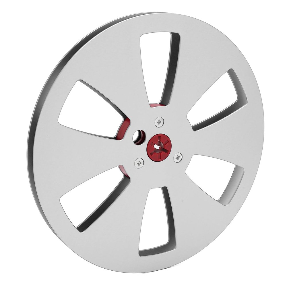 7 inch 1/4 Empty Take Up Reel to Reel Hub, 1/4 7 Inch Nab Aluminum Metal Reel 6 Holes Empty Tape Reel for Recording Open Reel Takeup Reel Machine (Silver)